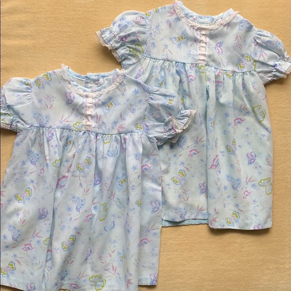 Twin poofy Sunday best dress
